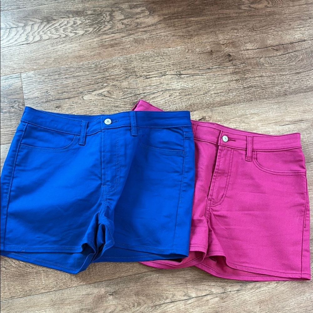 Old Navy Royal Blue and Fuchsia  Jean Shorts - set of 2